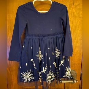 Hanna Andersson Disney Frozen 2 Navy Dress 90/3T